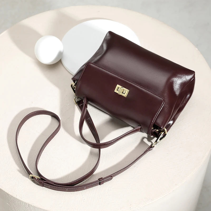 Ava Leather Top Handle Crossbody Bag